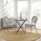 Merrick Lane Mael Set of Two Stacking Thonet Bistro Style Chair with Textilene Seat and Bamboo Finished Metal Frame for Indoor/Outdoor Use